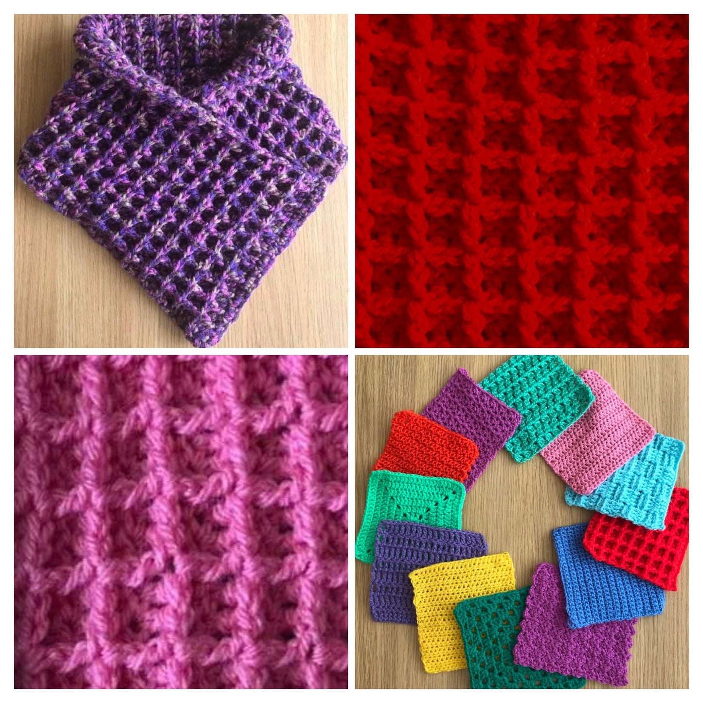 Beginners Crochet techniques workshop - waffle
