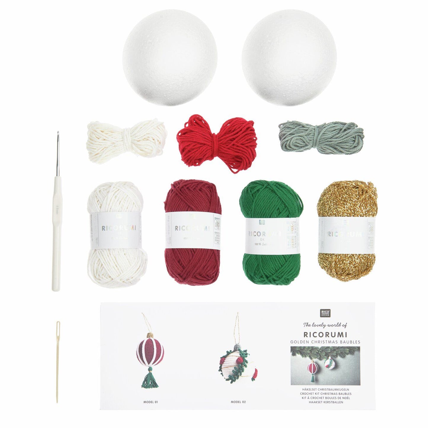 Ricorumi Christmas baubles crochet kits