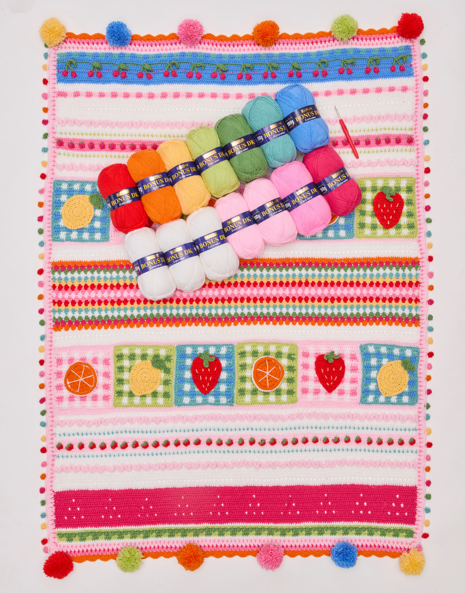 Sirdar summer picnic blanket crochet along