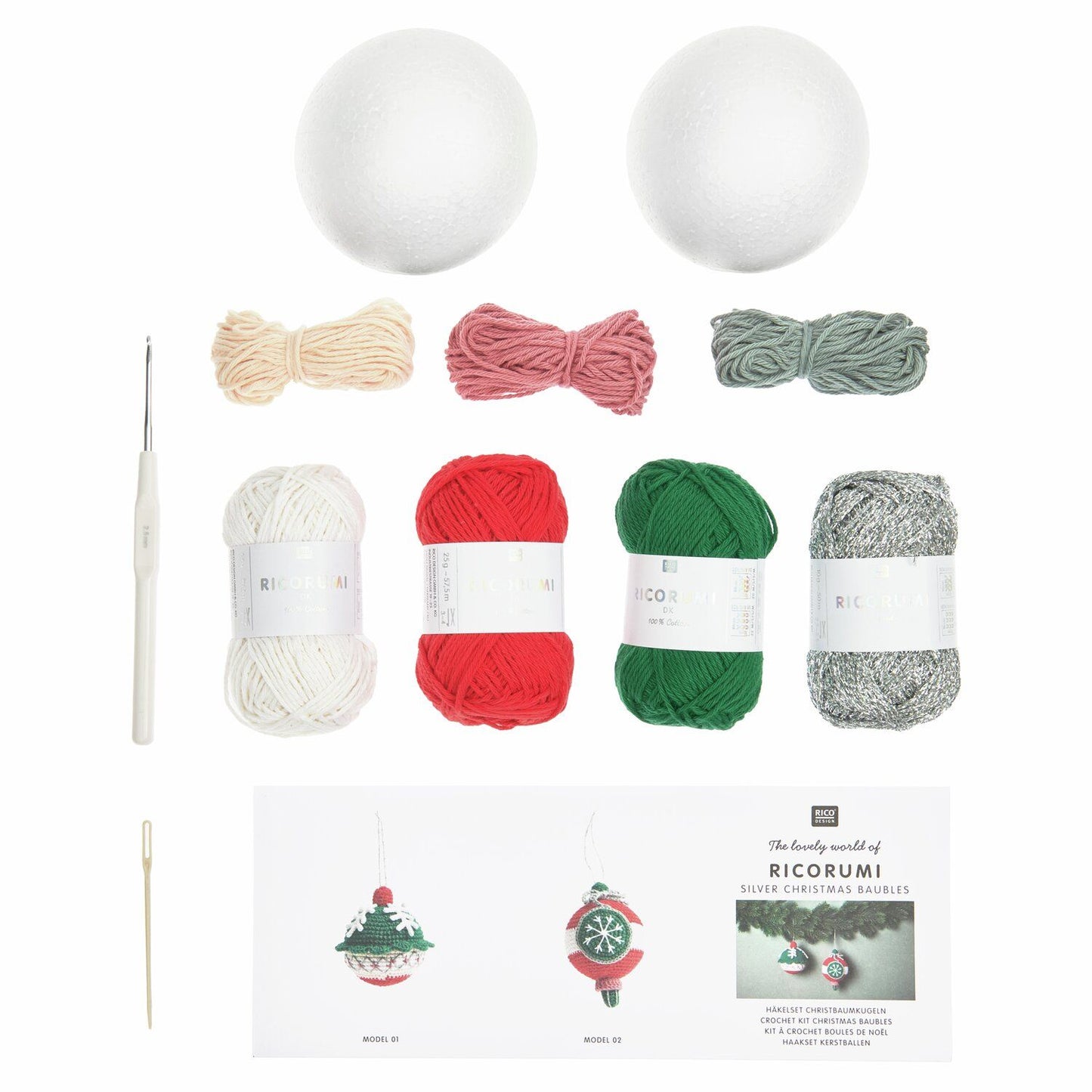 Ricorumi Christmas baubles crochet kits