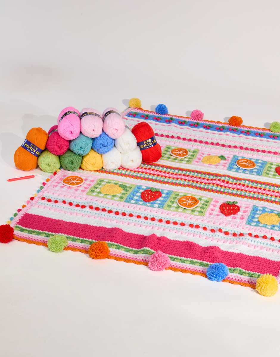 Sirdar summer picnic blanket crochet along