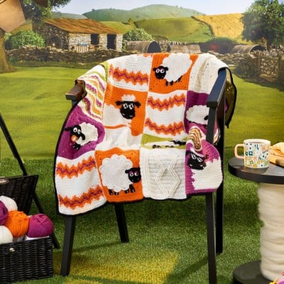 WYS Shaun the sheep crochet blanket yarn bundle