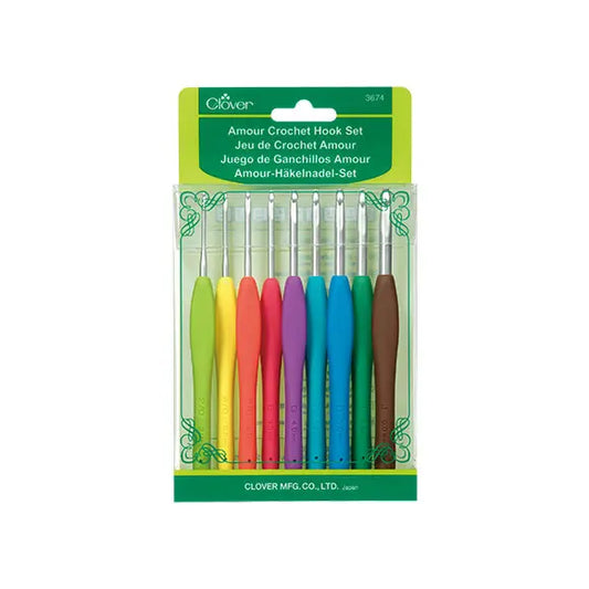 Clover Amour crochet hook set (9 hooks 2-6mm)