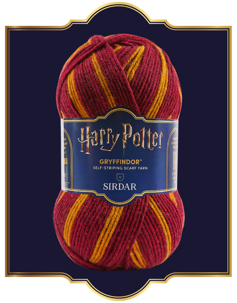 Harry Potter self-striping house scarf knit kits