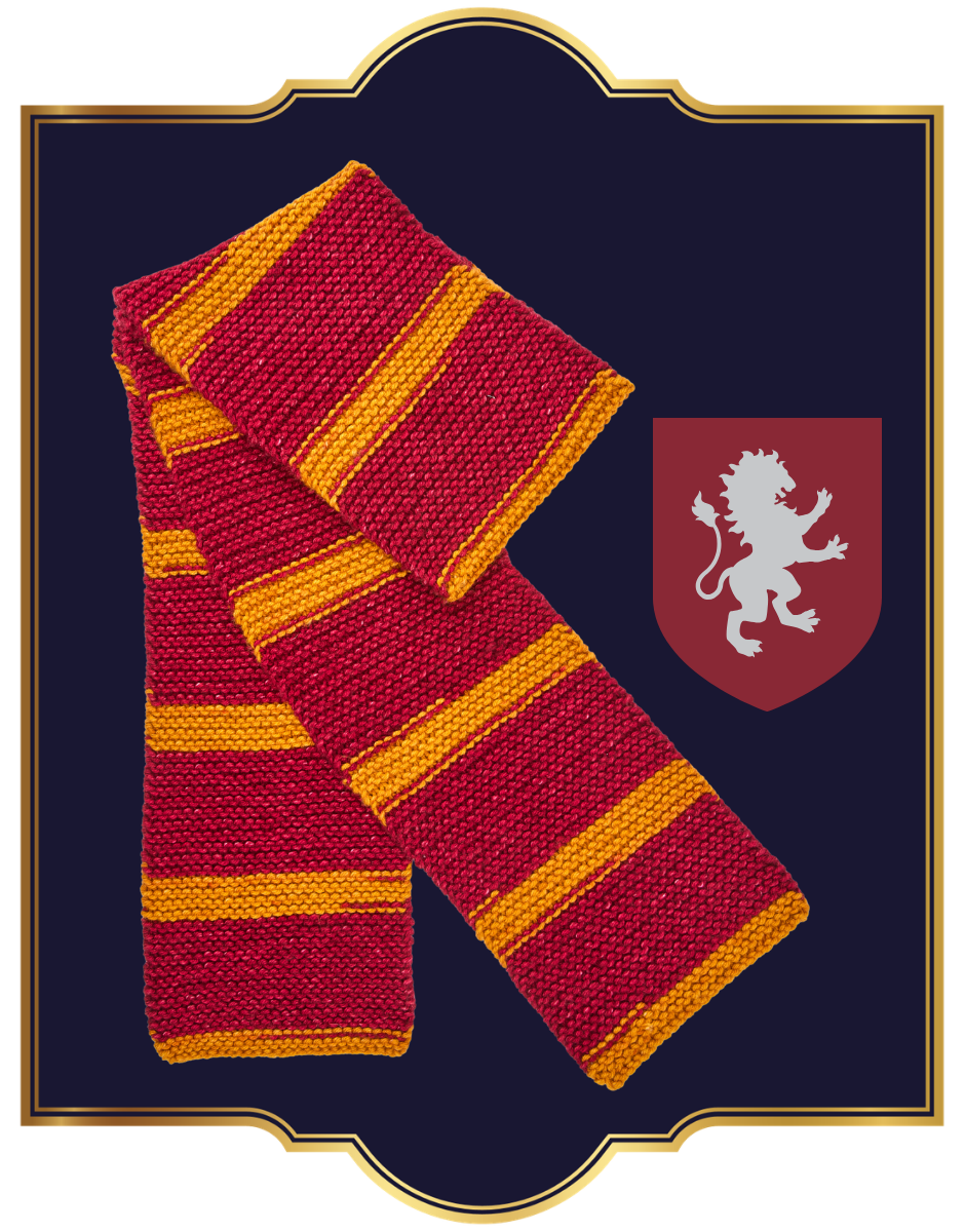 Harry Potter self-striping house scarf knit kits