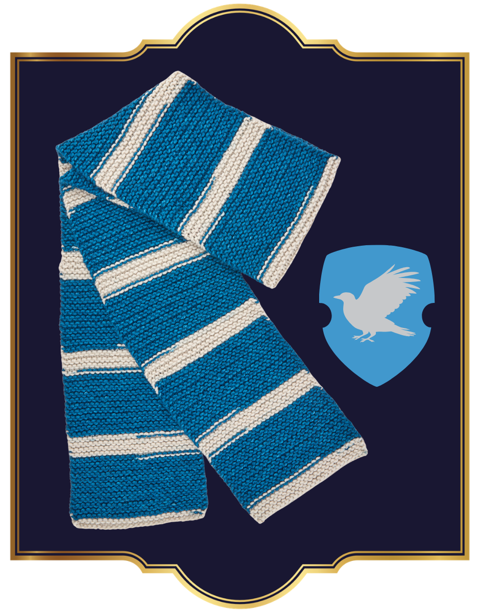 Harry Potter self-striping house scarf knit kits