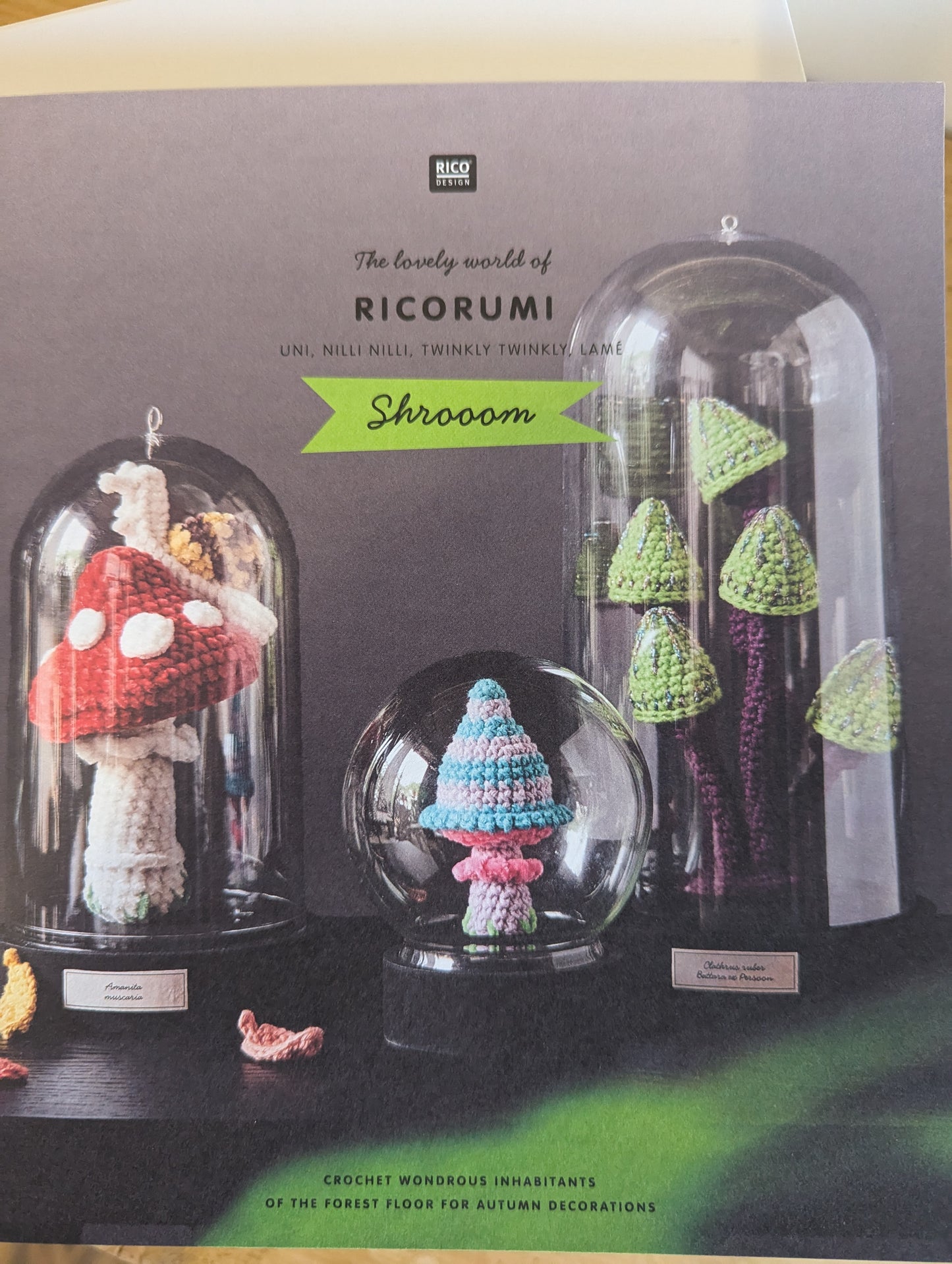 Ricorumi shroom yarn kit with pattern book