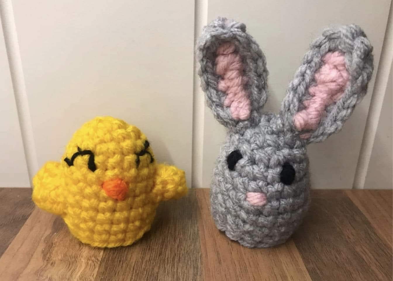 Crochet creme egg covers