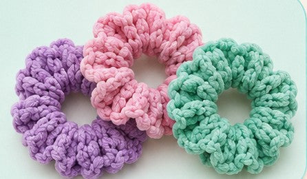 Kids beginners crochet workshop - scrunchies